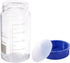 2 Pack 500 mL Wide Mouth Graduated Borosilicate Glass Bottle with GL70 Blue Polypropylene Screw Cap