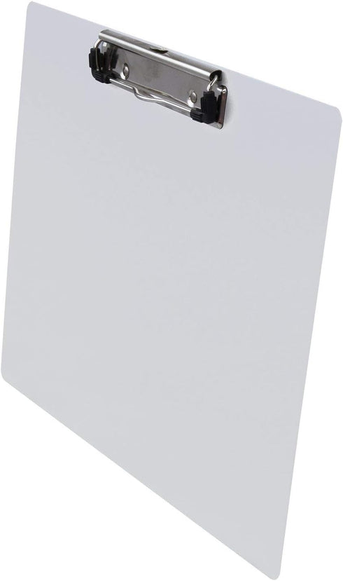 Officemate Aluminum Coated Plastic Clipboard, Landscape Size 11 x 8.5, Low Profile Clip, Silver