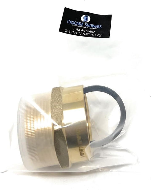 G Thread Female to NPT Thread Male Pipe Fitting Adapter, Lead-Free Adapter (1 1/2 inch)