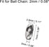 uxcell Ball Chain Connector, 2mm Ball Chains Clasp Crimp Clips Link Stainless Steel Connection, Pack of 100