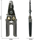 Manual Wire Stripper - 8 Inch Cutout (8 AWG - 22 AWG) Multifunctional Wire Crimping Plier and Cutter Tool