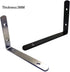 ZHome 110X150MM Corner Brace Shelf Bracket Heavy Duty Black Steel L Corner Brace, Decorative Joint Angle Bracket