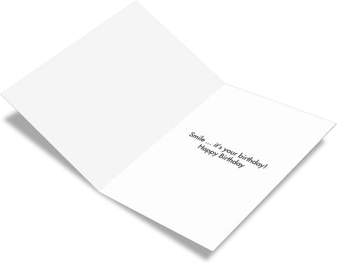 NobleWorks 1 Happy Birthday Greeting Card, Funny Cartoon Comic Humor, Celebrate Birthdays Notecard