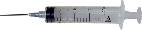 Duda Energy SyringeBox020 Industrial Syringes, 15G x 1-1/2" Blunt Tip Fill Needle, Plastic Cover, 20 mL (Pack of 50)