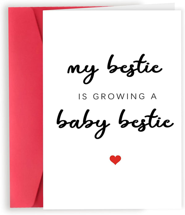 Londue Bestie Pregnant Card, Best Friend Pregnant Gifts, Pregnancy Card for Mommy to