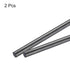 MECCANIXITY 2 Pack Carbon Fiber Rod, 12mm x 150mm for Quadcopter Arm, RC Plane DIY Tool Wing Tube