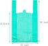 T Shirt Bags Plastic Grocery Bags with Handles in Bulk for Shopping and Restaurant, 12 x 20 Inch (Lake Blue, 50 Pcs)