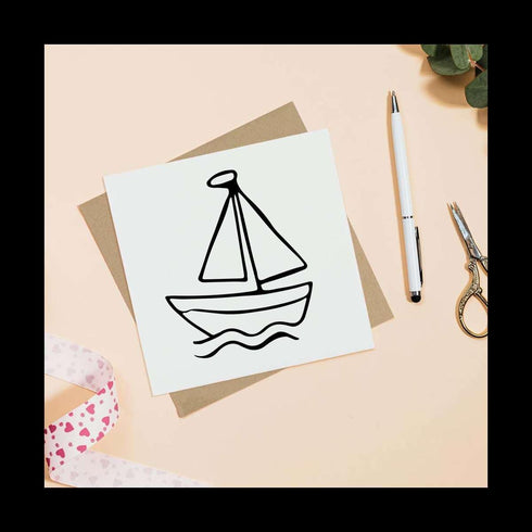 Azeeda (GC00078741) 'Sail Boat Toy' Blank Greeting Card