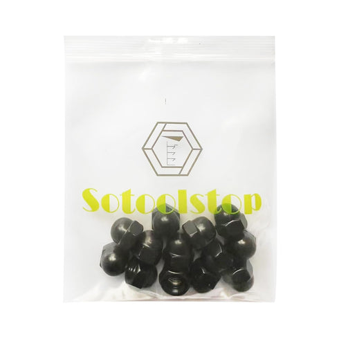 sotoolstop 5/16-18" 18-8(304), 10Pcs-Pack Black Acorn Cap Nuts, Acorn Nut Stainless Steel