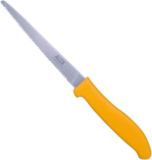 ALLEX Japanese Cardboard Cutter Tool, 5 Inch Stainless Steel, Serrated Sharp Blade for Corrugated Cardboard and