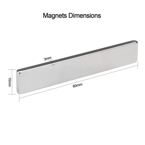 UCINNOVATE Neodymium Magnets, 8 Pack Strong Rare Earth Magnets with Adhesive Backing, Heavy Duty 60 x 3mm