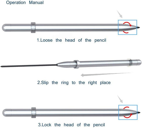 WSD Mechanical Pencil,Drawing Pencils,Sketch Pencils,Magnetic Control Pencil,Pencil Refills Diameter2.0mm, 2B Silver by WSD
