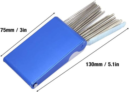 Solder Tip Cleaner Set, 21 Wires Stainless Steel Professional Torch Tip Cleaner for Gas Orifices