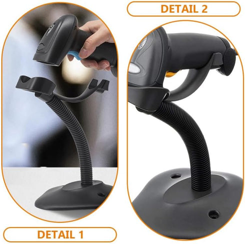 Adjustable Handheld Scanner Holder Bracket for Desk Portable Barcode Scanner Stand Compatible with Pos and Zebra