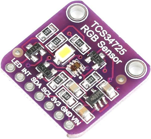 2Pcs TCS34725 Color Recognition Sensor Module RGB Color Detector Sensor Module Board Supports Bright Light Detecter GY-TCS34725 for Arduino by JESSINIE