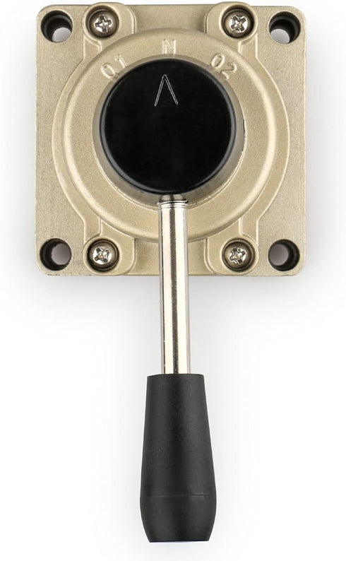 Baomain HV-02 Rotary Lever Hand Valve, PT1/4 Air Flow Control, 3 Position 4 Way