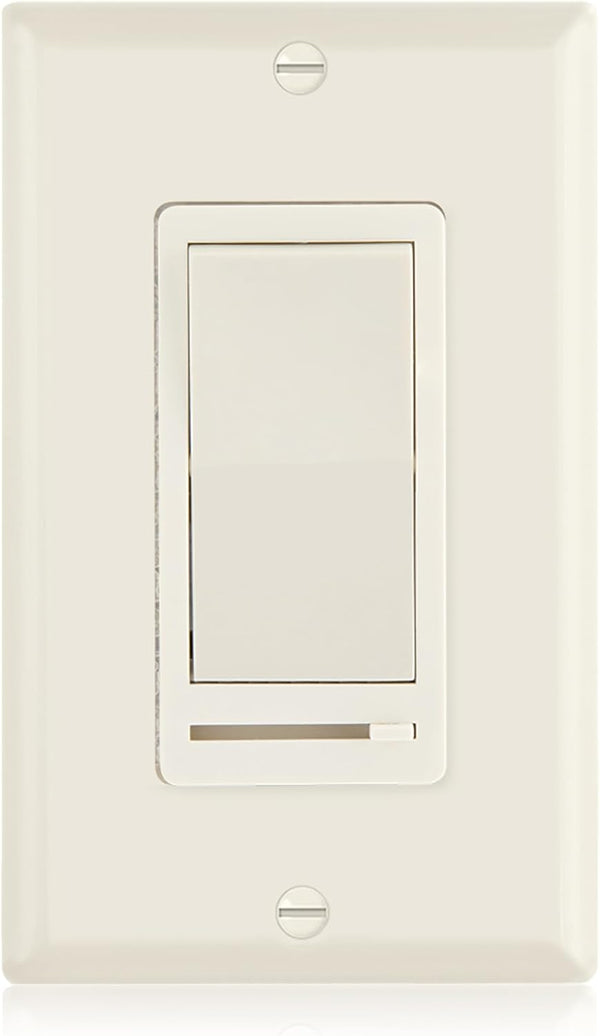 Maxxima LED Slide Dimmer Rocker Switch - 3-Way/Single Pole Compatible, Decorative Electrical