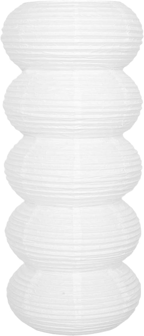 HOMSFOU Paper Floor Lamp Shade Replacement, White round Japanese Paper Lantern, Floor