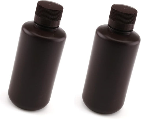 Othmro 2pcs 500ml Plastic Lab Cylindrical Chemical Reagent Bottle with Lids Wide Mouth