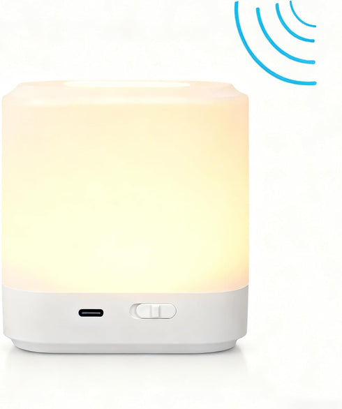 LIPKAHH Dimmable Touch Lamp for Nightstand,Speech Control Bedside Lamp Touch Control for Bedrooms,Smart Rechargeable