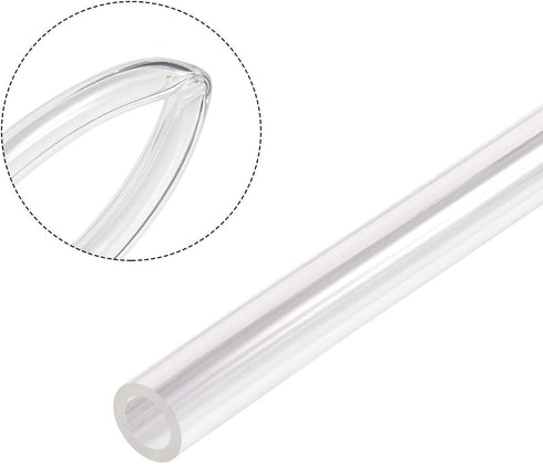 uxcell PVC Clear Vinyl Tubing, 10mm(3/8") x 13mm(1/2") Flexible Water Pipe, 3.3ft