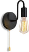 Pull Chain Wall Light Fixture 1-Light Wall Sconce with On Off Switch