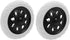 Veemoon 2pcs Rolling Cart Wheel Replacement Plastic Laundry Cart Wheels for Shopping