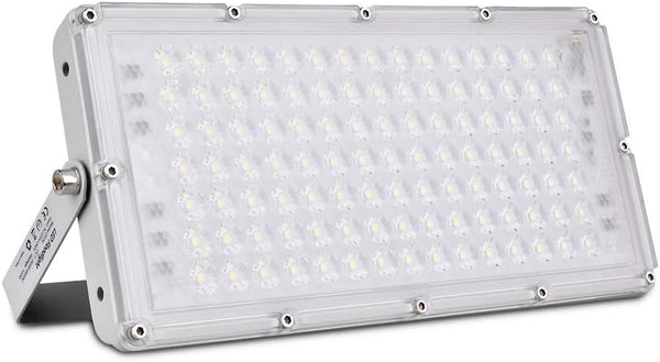 papasbox 100W LED Flood Light Outdoor, 8000LM Outdoor Security Lights,6000K Daylight White