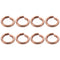 M8 Copper Split Lock Washer, 8Pcs Spring Sealing Ring Gasket