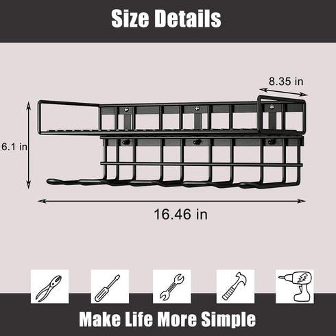 (1 4 AZERPIAN Tool Organizer Heavy Duty Power Wall Mount for Drill and Cordless Tools Heavy Duty Rack for Garage