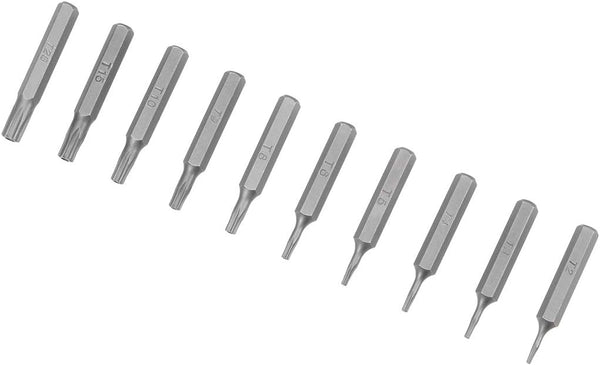 uxcell Torx Bits Set, 10pcs 5/32 Inch Hex Shank T2-T20, 28mm Length S2 Screw Driver Kit