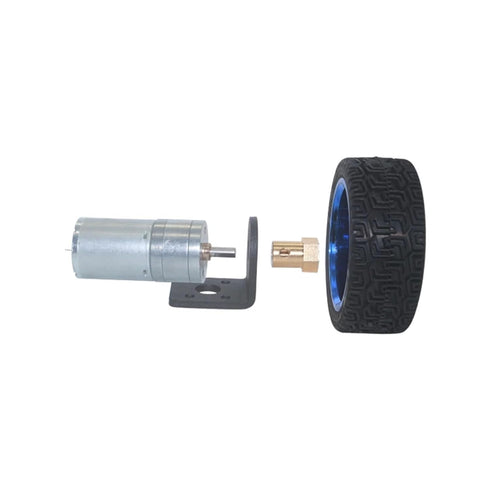 BOQZPZR 6V 65mm 12RPM 1360 Car(1360 RPM,12V) DC Geared Motors Hobby RC Vehicle Gear Motors Robot Parts Wheel Kit to RPM