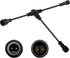 9.8FT Outdoor Extension Cord, 2 Core 2 Pin Black Plastics, IP65 T Shape Tee Connector for Landscape Lights