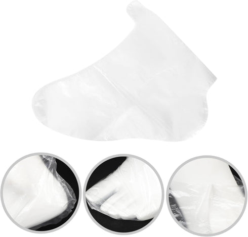 Generic 200Pcs Disposable Stirrup Foot Covers for Salons Oil-Resistant Waterproof Pedicure Accessories Try on Socks