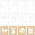 8PCS 7.8x5.5 INFUNLY Xmas Tree Acrylic Router Template Snowflakes Gifts Clear Acrylic Template Christmas Carving
