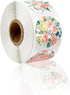 Floral Stickers - 1'' 25mm Adhesive Labels, 1000pcs Decorative Envelope Seal Stickers for Gifts