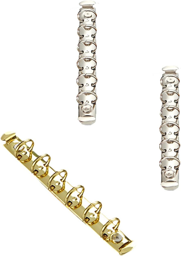 YIUMLMN 3Pcs Metal Notebook Ring Binder for A7 Paper, 6 Ring Metal Binder Mechanisms