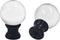 AUXBC 2PCS Crystal Lamp Finials with Black Chrome Base, 1/4-27 Thread Glass Ball