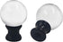 AUXBC 2PCS Crystal Lamp Finials with Black Chrome Base, 1/4-27 Thread Glass Ball