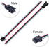 BTF-LIGHTING 20 Pairs JST SM 3 Pin Connectors for WS2812B WS2811 WS2812 WS2814 SK6812 (15cm 22awg Wire)