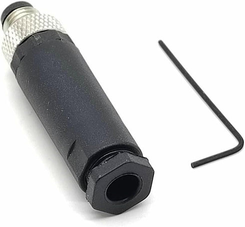 2 Pcs M8 Plug Waterproof 3 Pin Connector, Field Assembly Wireable Straight Male Plug IP67 Industrial Sensor