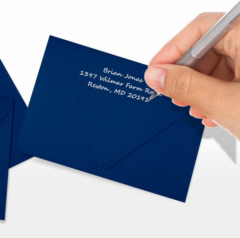 LUXPaper 4Bar A1 Contour Flap Invitation Envelopes | 3 5/8" x 5 1/8" | Navy Blue | 80lb. Text | 50 Qty
