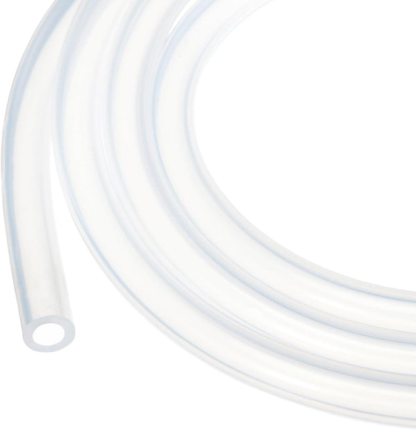 2m(7ft) 6mm(1/4") ID x 10mm(3/8") OD Silicone Tubing Clear Industrial Plastic Tubing for Pump Siphoning, Draining