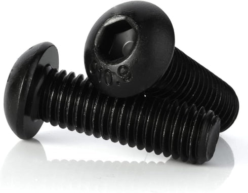 M6 x 25mm Button Head Hex Socket Cap Screws Bolts, 10.9 Grade Alloy Steel, 25 PCS
