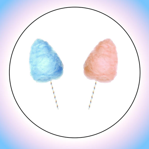 2lb (397g) Commercial Pink Vanilla & Blue Raspberry Flavored Cotton Candy Sugar Mix - Two Jar Bundle - Ready-to-Use