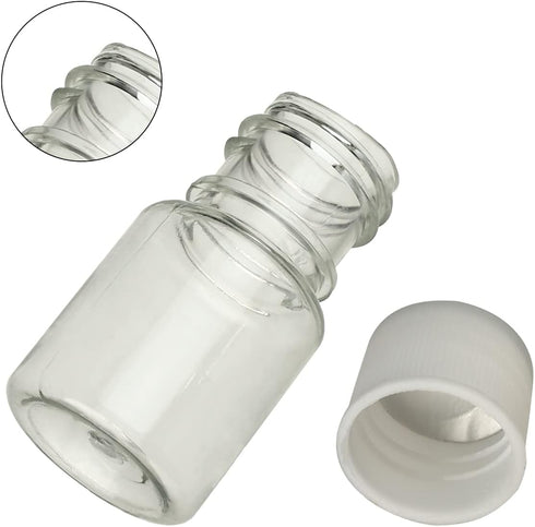 Othmro 50Pcs 5ml Plastic Bottles Lab Cylindrical Chemical Reagent Wide Mouth Polyethylene Sample Sealing Liquid Storage