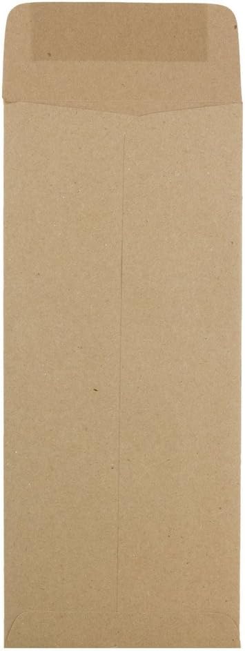 JAM PAPER #10 Policy Business Premium Envelopes - 4 1/8 x 9 1/2 - Brown Kraft Paper Bag - 50/Pack by JAM Paper