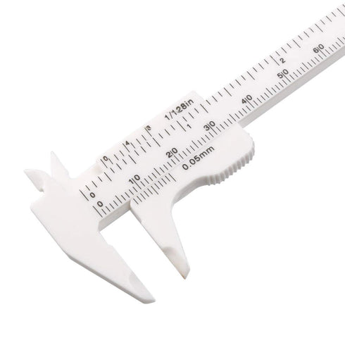 uxcell Vernier Caliper, 80mm 3 Inch Metric Mini Double Scale Plastic Ruler for Inside Outside Depth, 4 Pieces