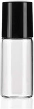 50 Pack 3ml Clear Glass Sample Vials for Essential Oils, Empty Roller Bottles with Stainless Steel Roller Ball