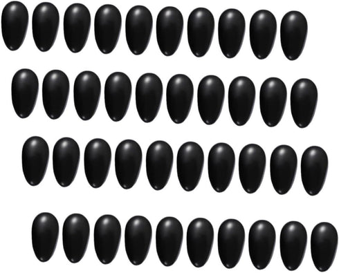 40pcs Black Ear Protector Caps for Hair Dyeing Reusable Heat-Resistant Ear Covers